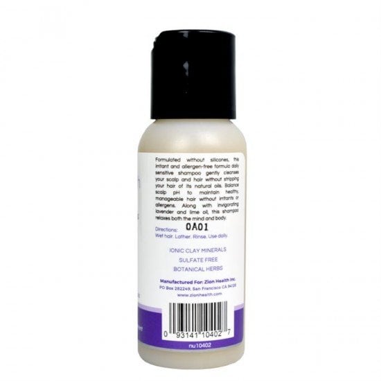 Zion Health Daily Sensitive Shampoo 2oz