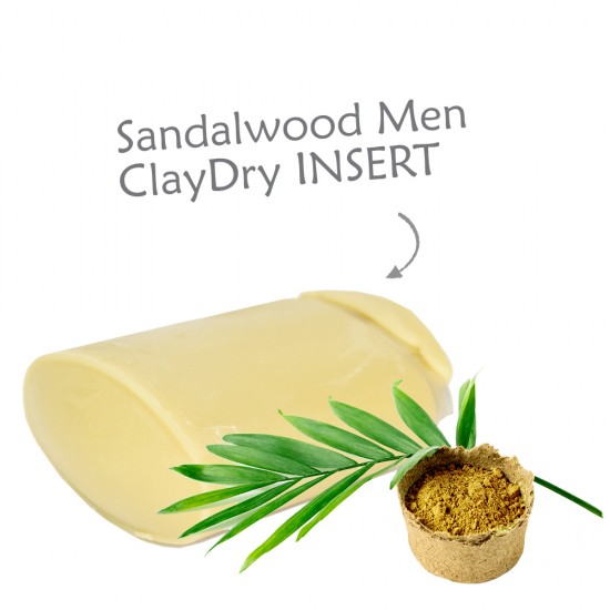 Clay Dry Deodorant INSERT – Sandalwood Men image