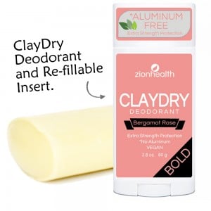 CLAYDRY BOLD Deodorant Refill Insert Bundle – Bergamot Rose