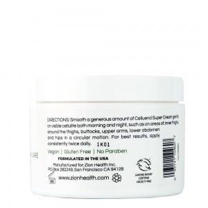 Zion Health Celluend Super Cream Anti-Cellulite + Hydration Care 8oz
