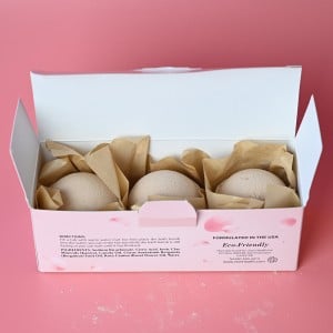 Ancient Clay Hydrating Bath Bombs with Rose &  Bergamot Oil - 3 Bath Bombs Per Box