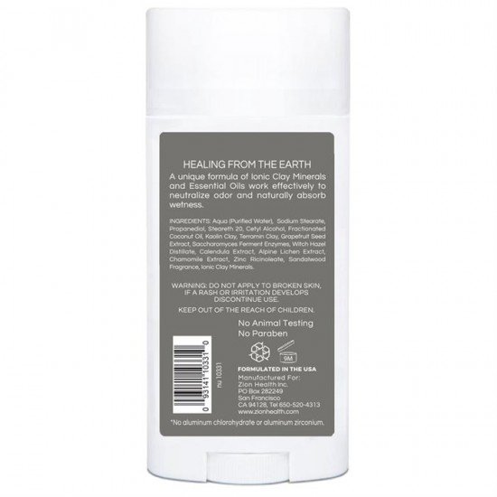 Clay Dry Silk – Sandalwood Vegan Deodorant Unisex 2.8 oz. image