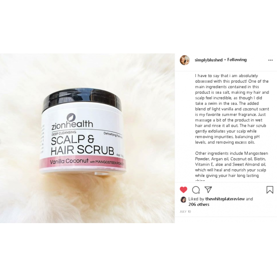 Deep Cleansing Scalp & Hair Scrub Vanilla Coconut with Mangosteen Powder image