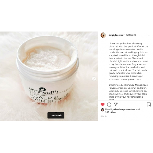 Deep Cleansing Scalp & Hair Scrub Vanilla Coconut with Mangosteen Powder