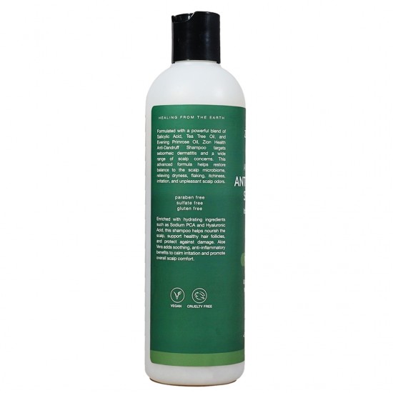 Zion Health Anti-Dandruff Shampoo 12oz Zion Health Anti-Dandruff Shampoo 12oz