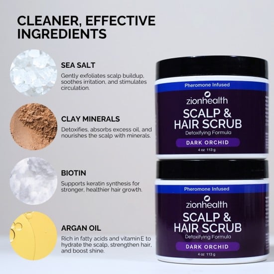 Deep Cleansing Scalp & Hair Scrub Pheromone Infused Dark Orchid