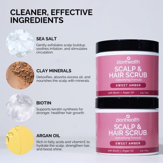 Deep Cleansing Scalp & Hair Scrub Sweet Amber