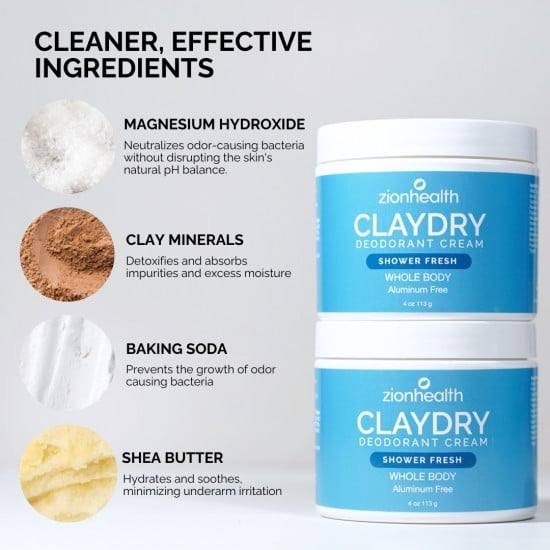 CLAYDRY™ CREAM Whole Body Deodorant - Shower Fresh CLAYDRY™ CREAM Whole Body Deodorant - Shower Fresh