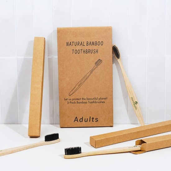 Soft Bristle Bamboo Toothbrush - 5 pack Soft Bristle Bamboo Toothbrush - 5 pack