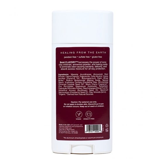 CLAYDRY™ BOLD Deodorant – Black Cherry CLAYDRY™ BOLD Deodorant – Black Cherry