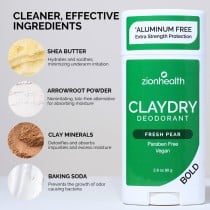 CLAYDRY™ BOLD Deodorant – Fresh Pear