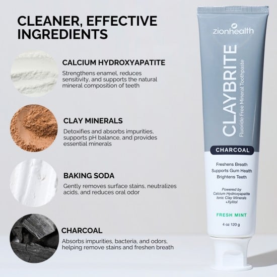 CLAYBRITE™ Toothpaste Activated Charcoal CLAYBRITE™ Toothpaste Activated Charcoal