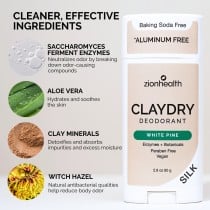 CLAYDRY™ SILK Natural Deodorant – White Pine CLAYDRY™ SILK Natural Deodorant – White Pine