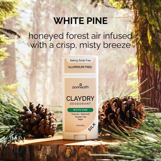 CLAYDRY™ SILK Natural Deodorant – White Pine CLAYDRY™ SILK Natural Deodorant – White Pine