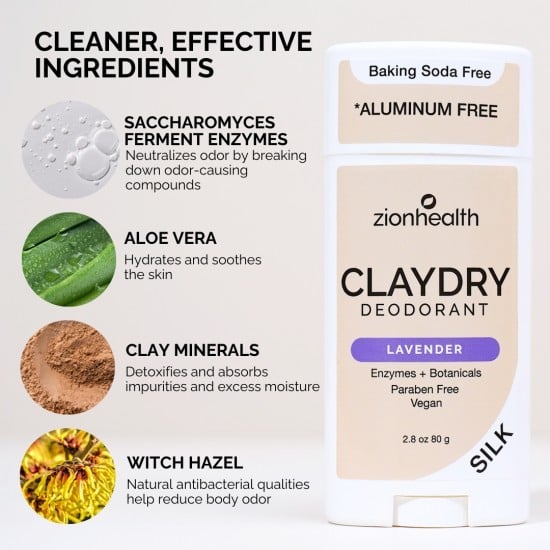 CLAYDRY™ SILK Natural Deodorant – Lavender CLAYDRY™ SILK Natural Deodorant – Lavender