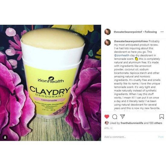 Clay Dry Bold – Lemonade Vegan Deodorant – 2.8 oz. image