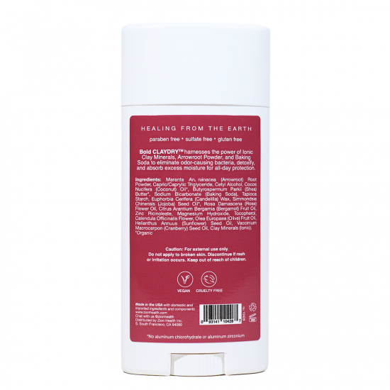CLAYDRY™ BOLD Deodorant – Bergamot Rose