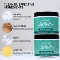 Deep Cleansing Scalp & Hair Scrub Pear Blossom with Sea Salt Deep Cleansing Scalp & Hair Scrub Pear Blossom with Sea Salt