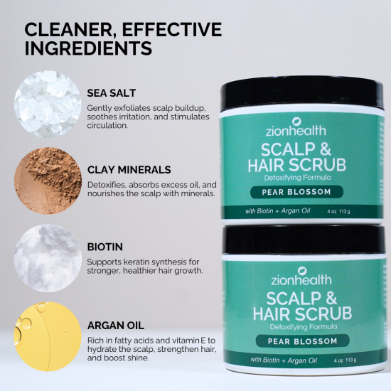 Deep Cleansing Scalp & Hair Scrub Pear Blossom with Sea Salt Deep Cleansing Scalp & Hair Scrub Pear Blossom with Sea Salt