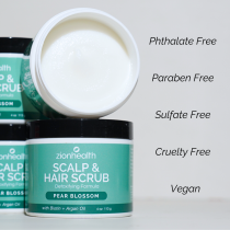 Deep Cleansing Scalp & Hair Scrub Pear Blossom with Sea Salt Deep Cleansing Scalp & Hair Scrub Pear Blossom with Sea Salt