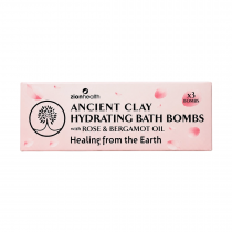 Ancient Clay Hydrating Bath Bombs with Rose & Bergamot Oil - 3 Bath Bombs Per Box