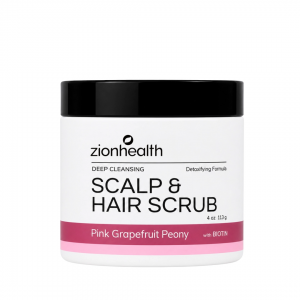 Deep Cleansing Scalp & Hair Scrub Pink Grapefruit Peony with Biotin