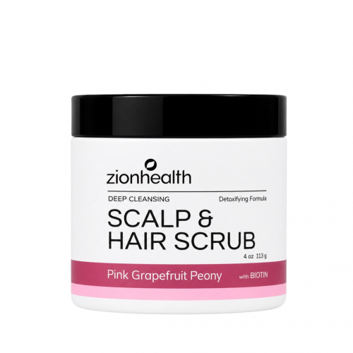 Deep Cleansing Scalp & Hair Scrub Pink Grapefruit Peony with Biotin