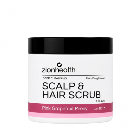 Deep Cleansing Scalp & Hair Scrub Pink Grapefruit Peony with Biotin Deep Cleansing Scalp & Hair Scrub Pink Grapefruit Peony with Biotin