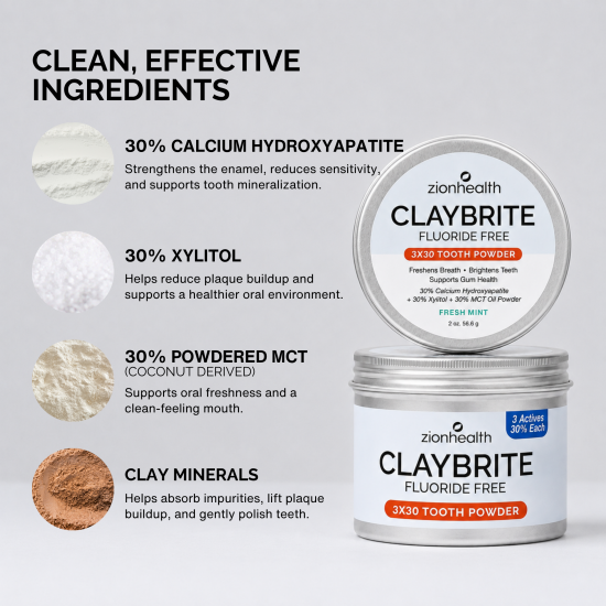 CLAYBRITE® 3 X 30 Tooth Powder
