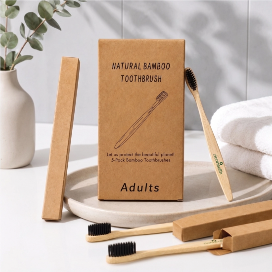Soft Bristle Bamboo Toothbrush - 5 pack Soft Bristle Bamboo Toothbrush - 5 pack