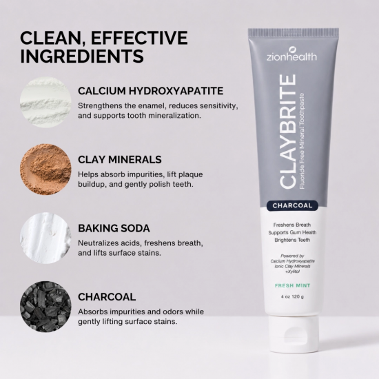 CLAYBRITE™ Toothpaste Activated Charcoal CLAYBRITE™ Toothpaste Activated Charcoal